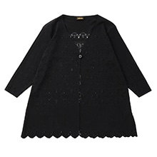 ゼラニウム<br>カーディガン<br>JEGER-191078<br>ブラック